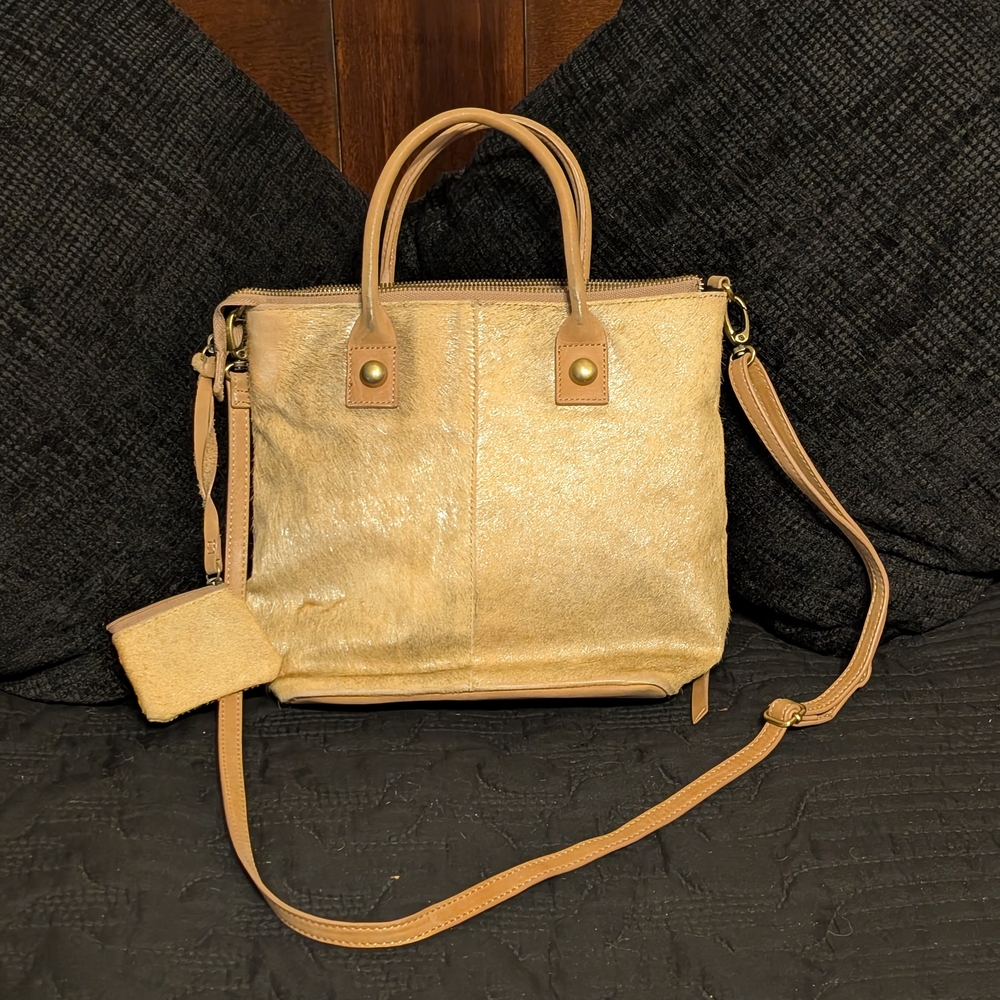 SOLD.  Miss Albright's Gold Tone Bag NWOT